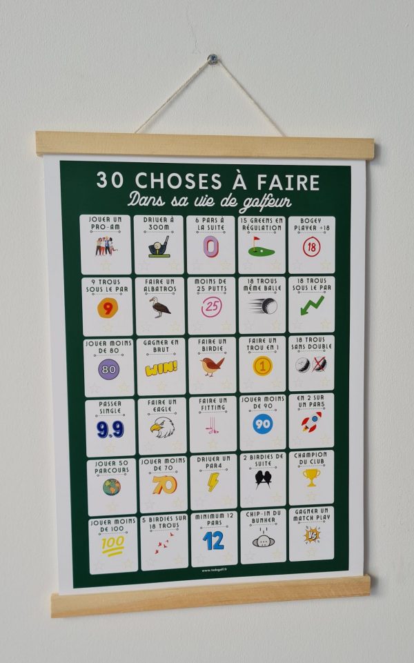 Poster "30 Choses à faire"